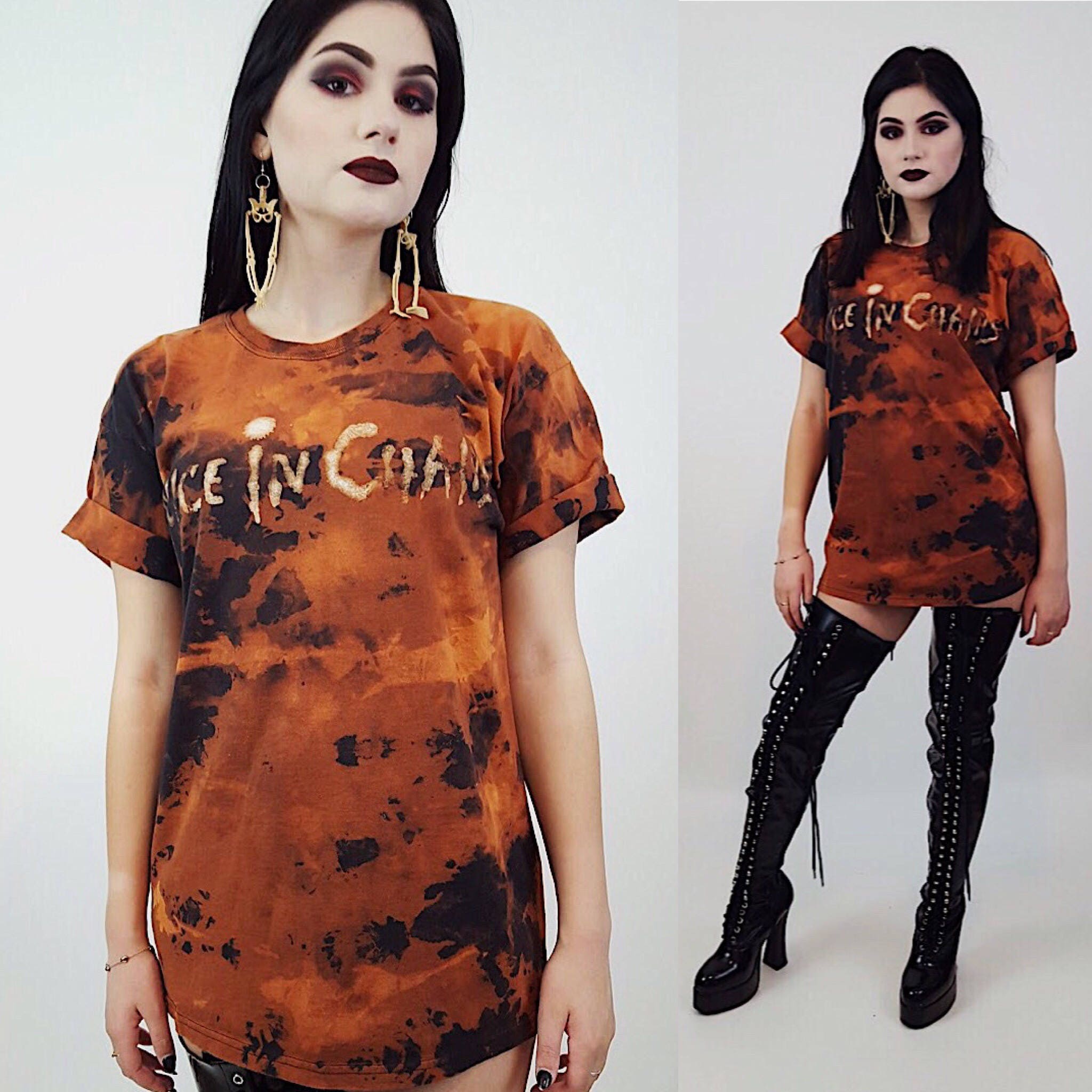 alice in chains tie dye shirt