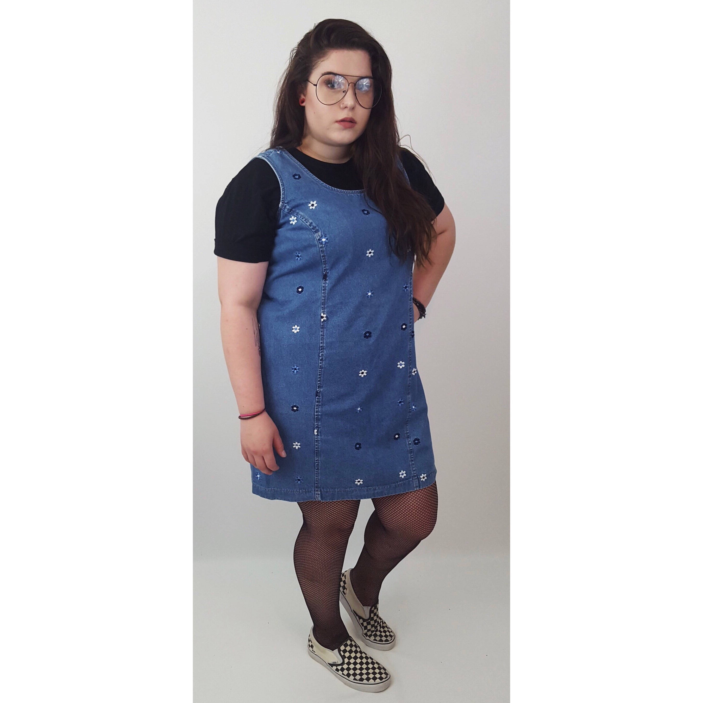 white denim dress plus size