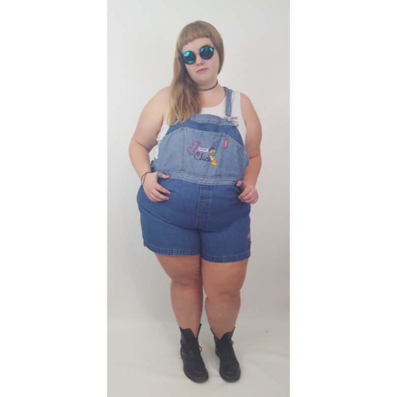 blue jean jumper shorts