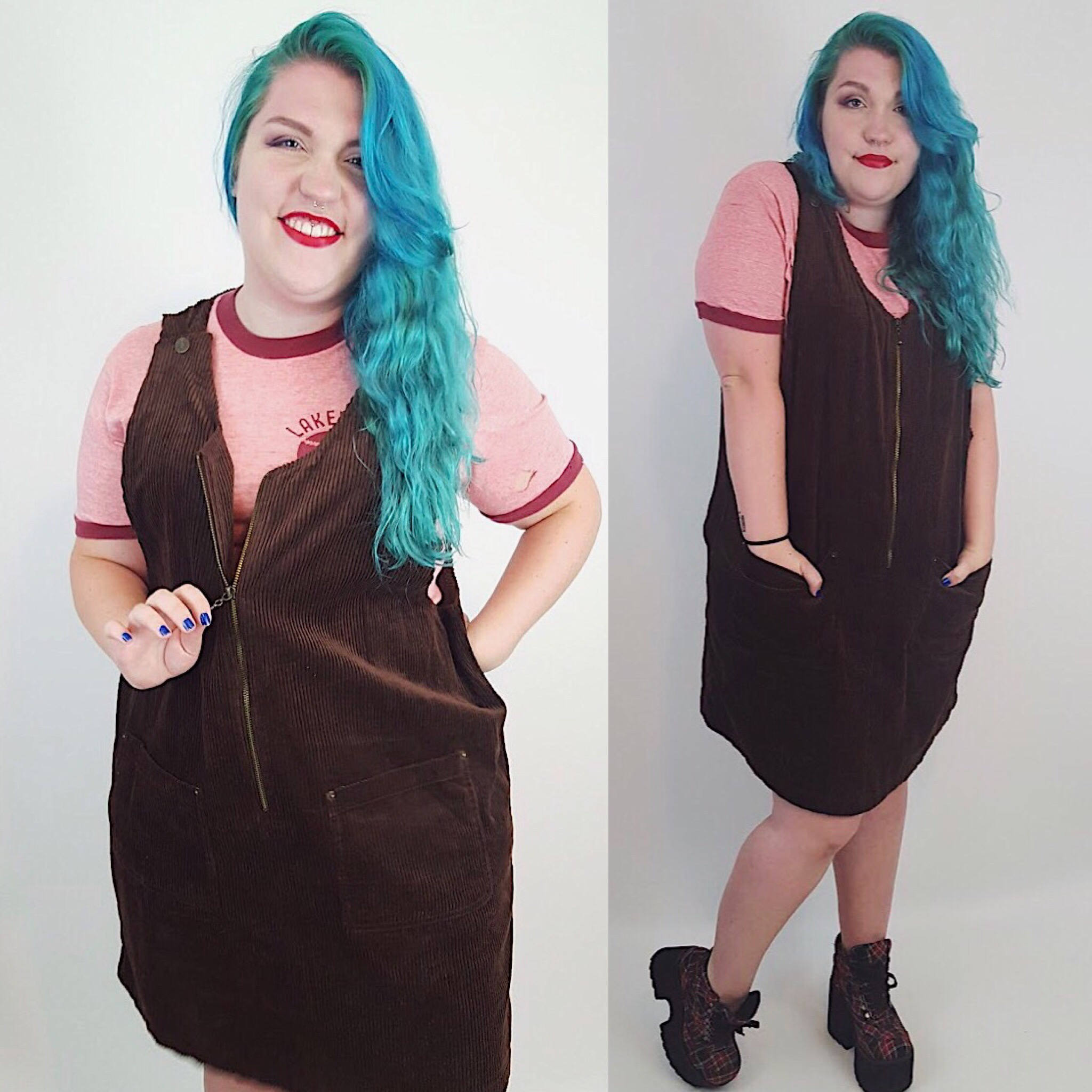 90's overall dress