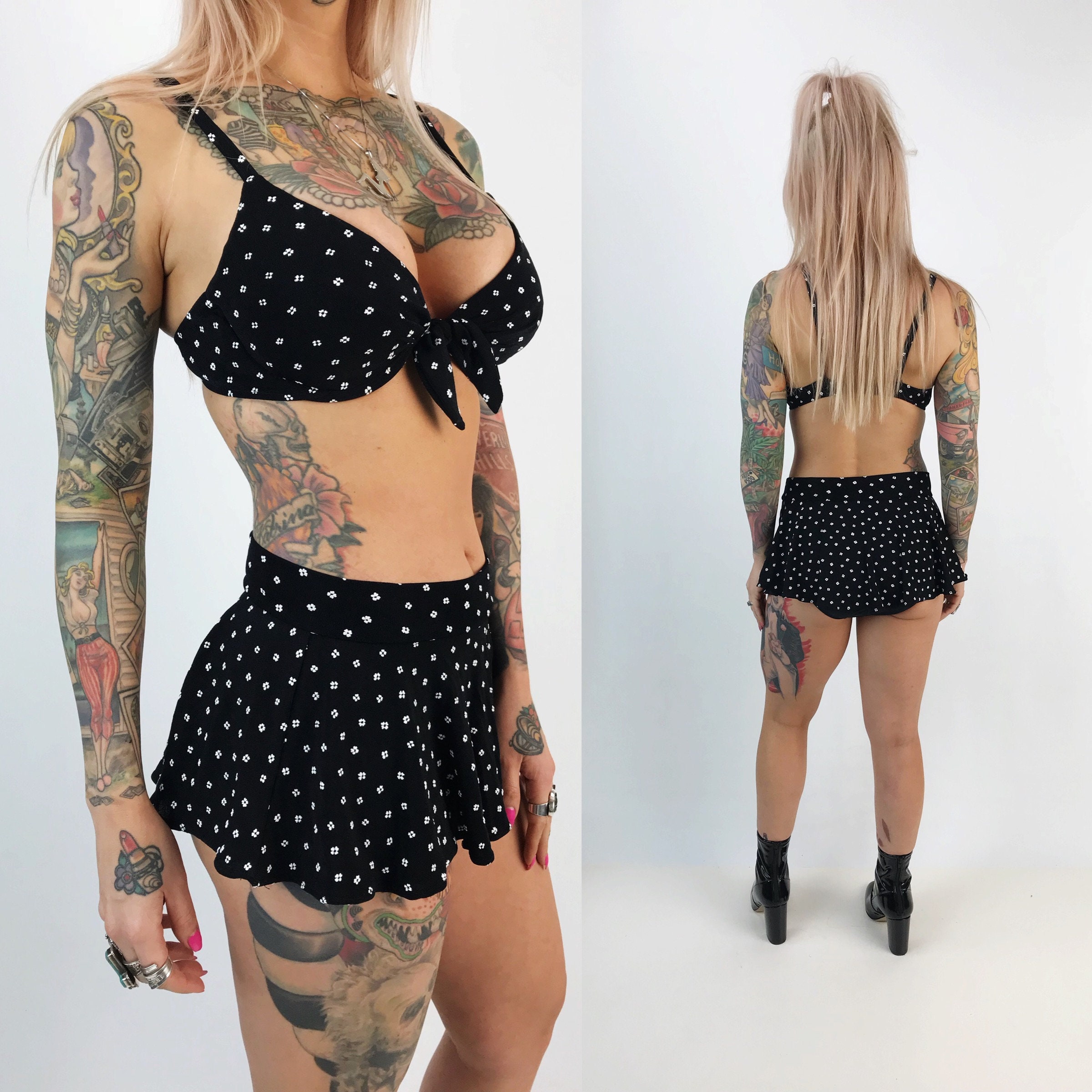 vintage skirted swimsuits