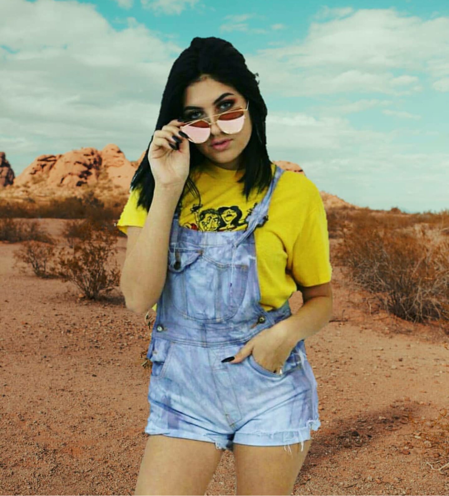 tie dye overall shorts