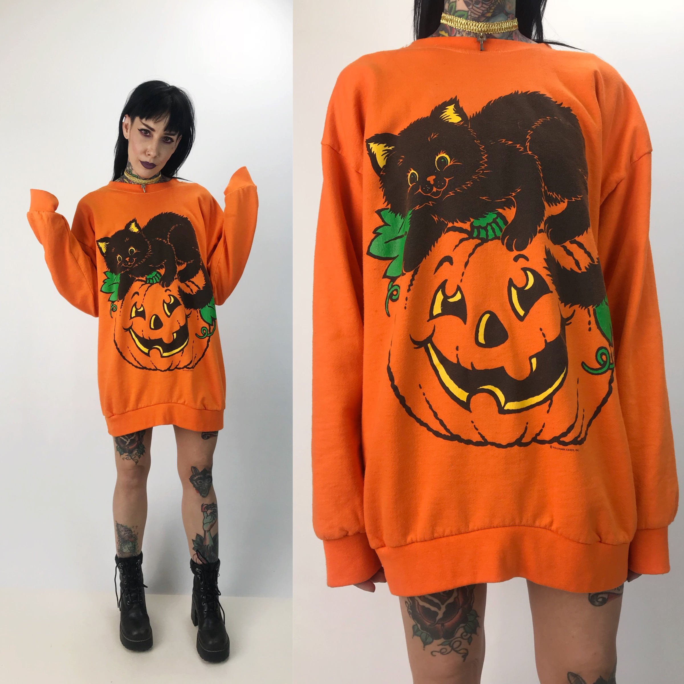 halloween cat sweater