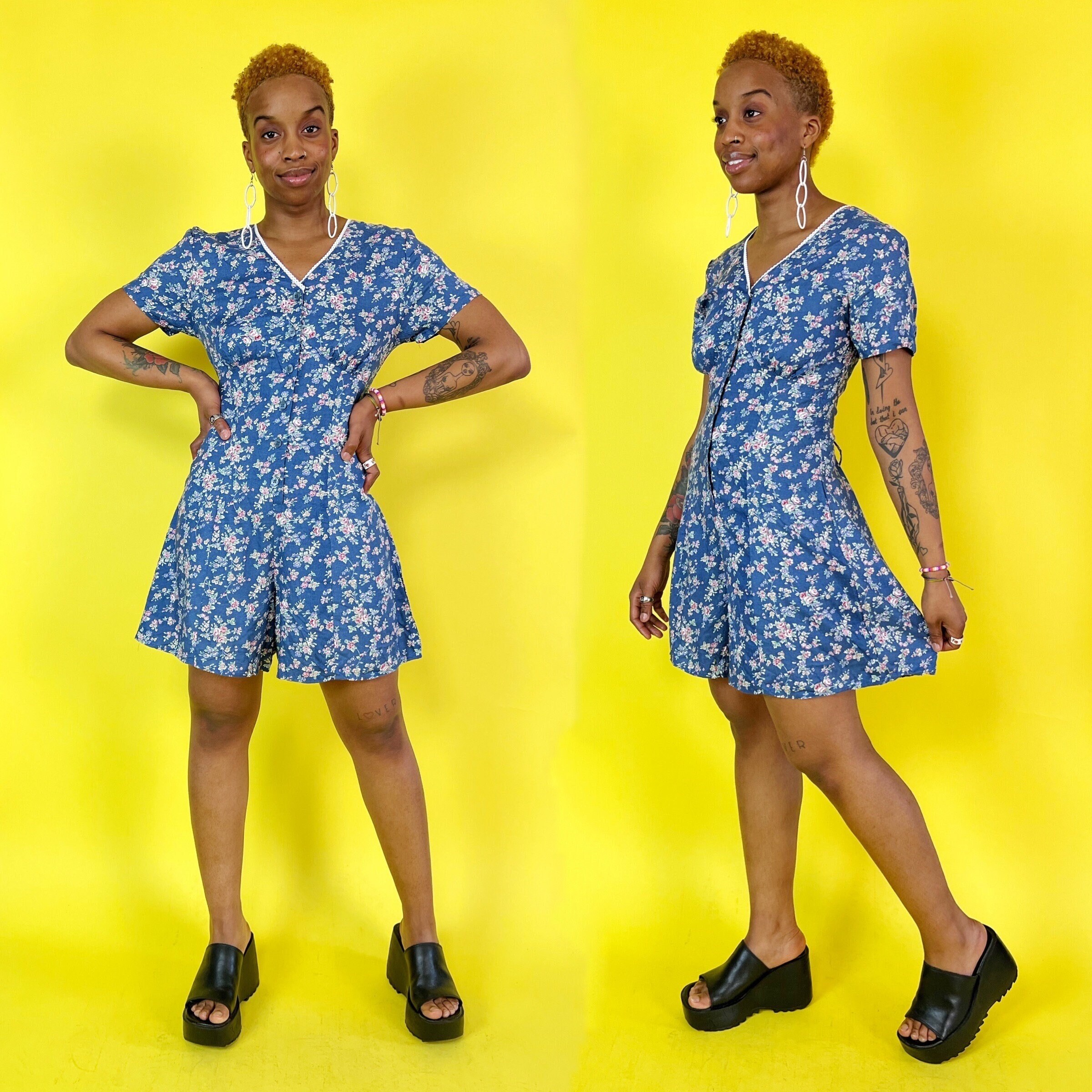 theVirgins original flower romper ロンパース theVirgins original flower