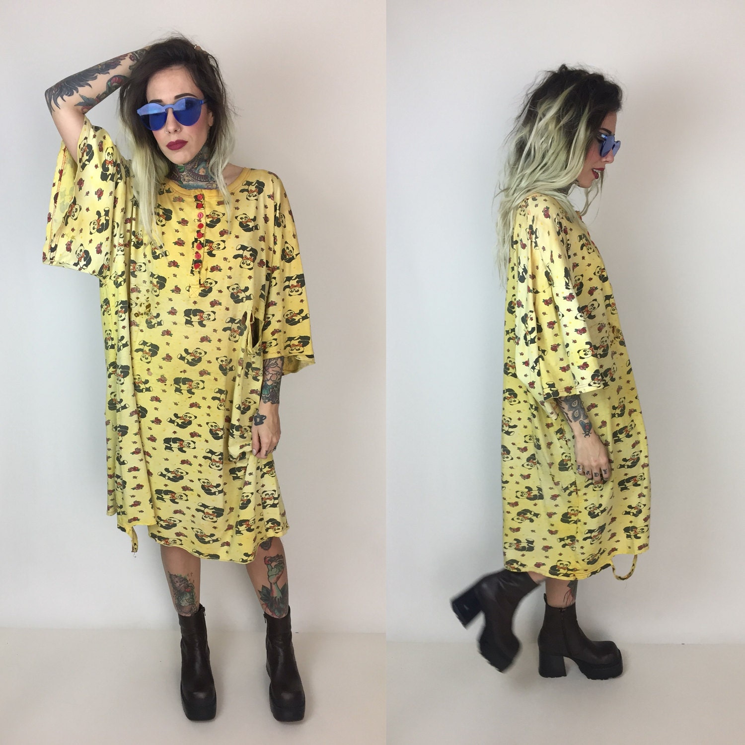 plus size distressed t shirt dress