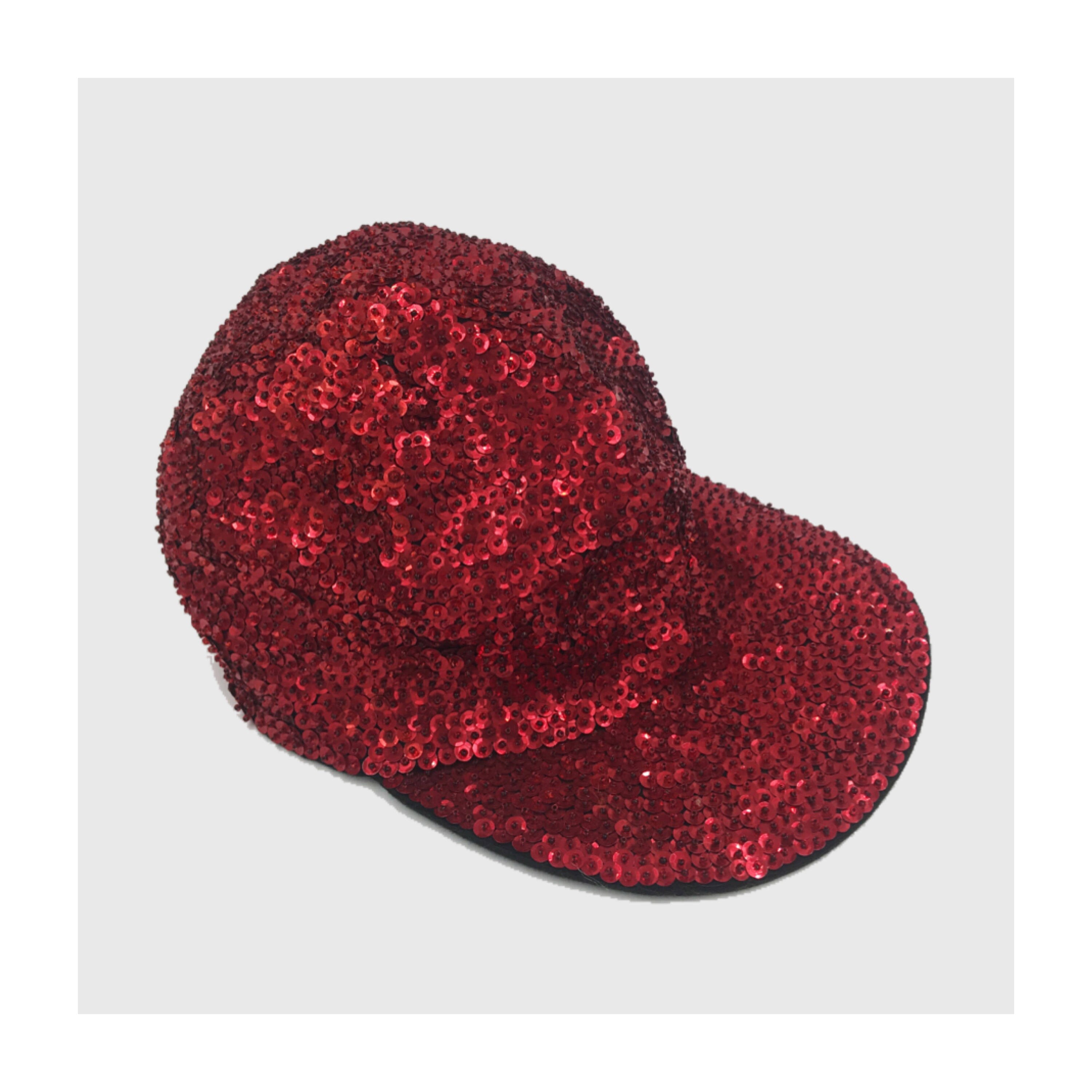 Red sequin cap Clearance