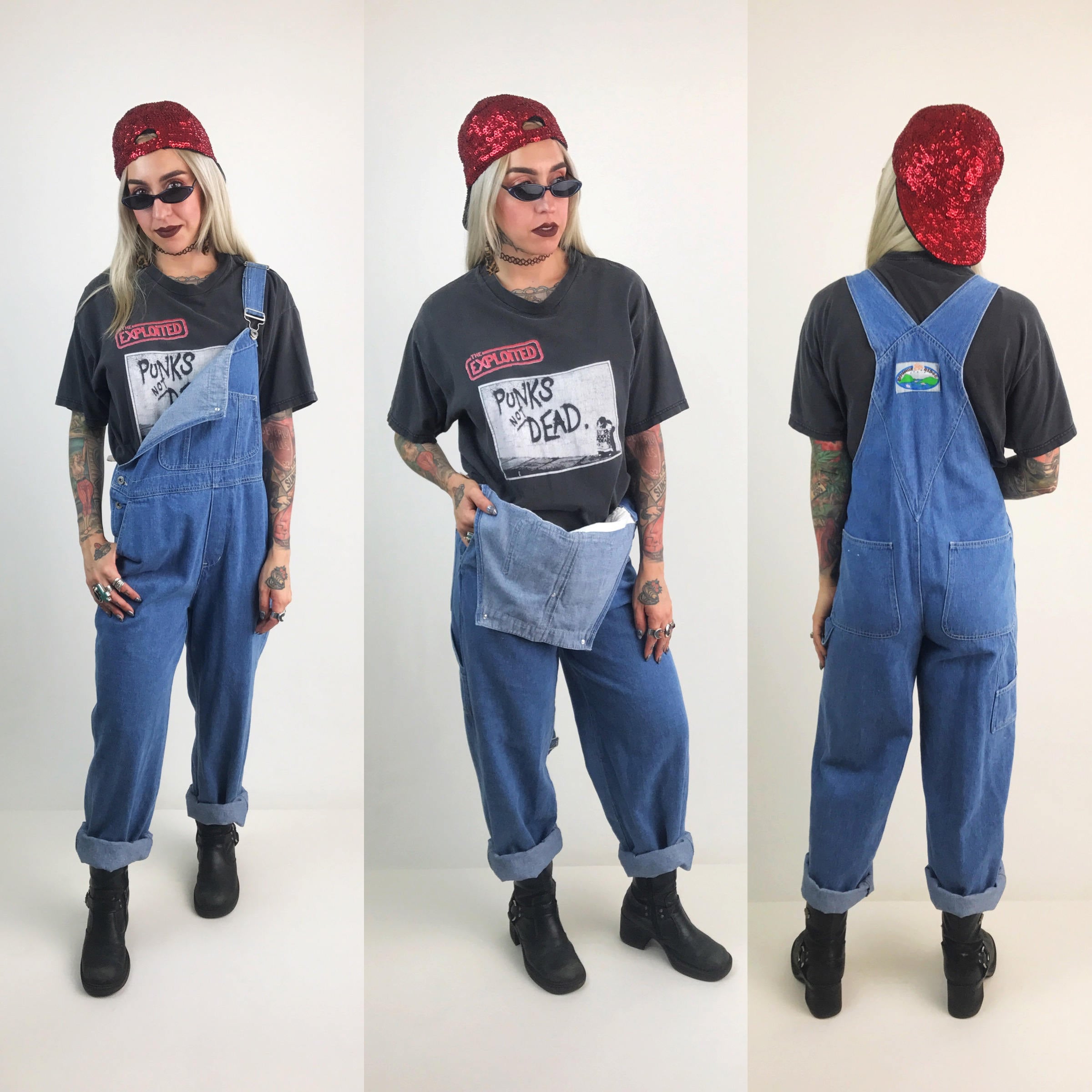 denim overalls in the 90s
