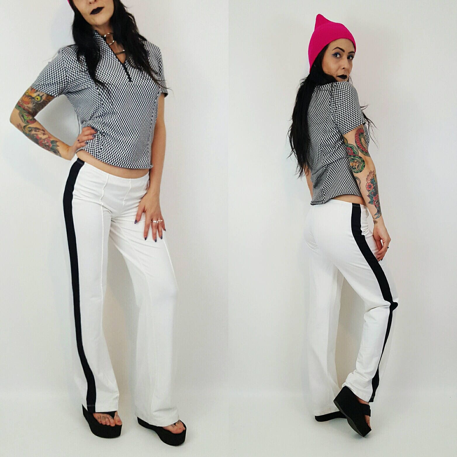 low rise track pants