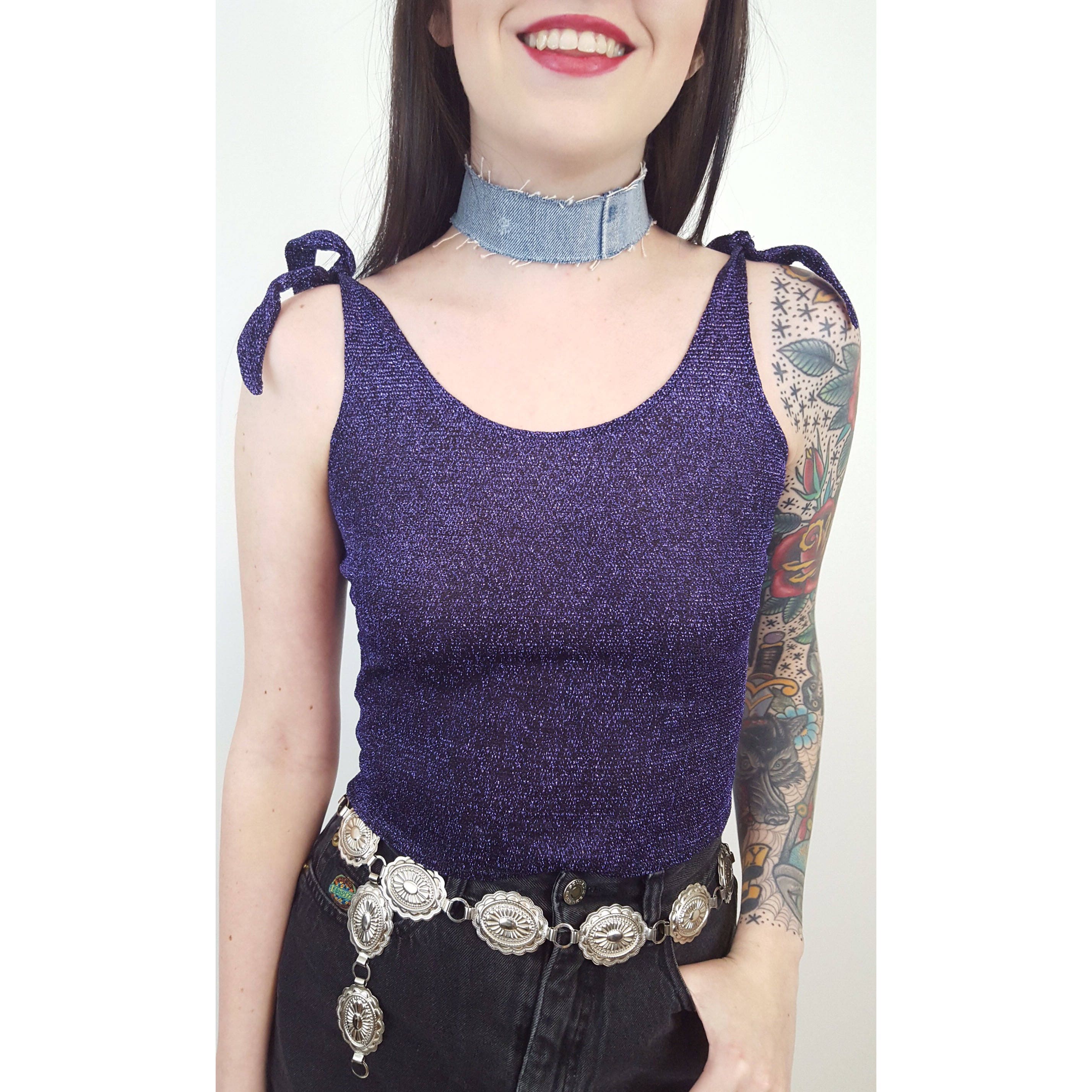 purple sparkle top