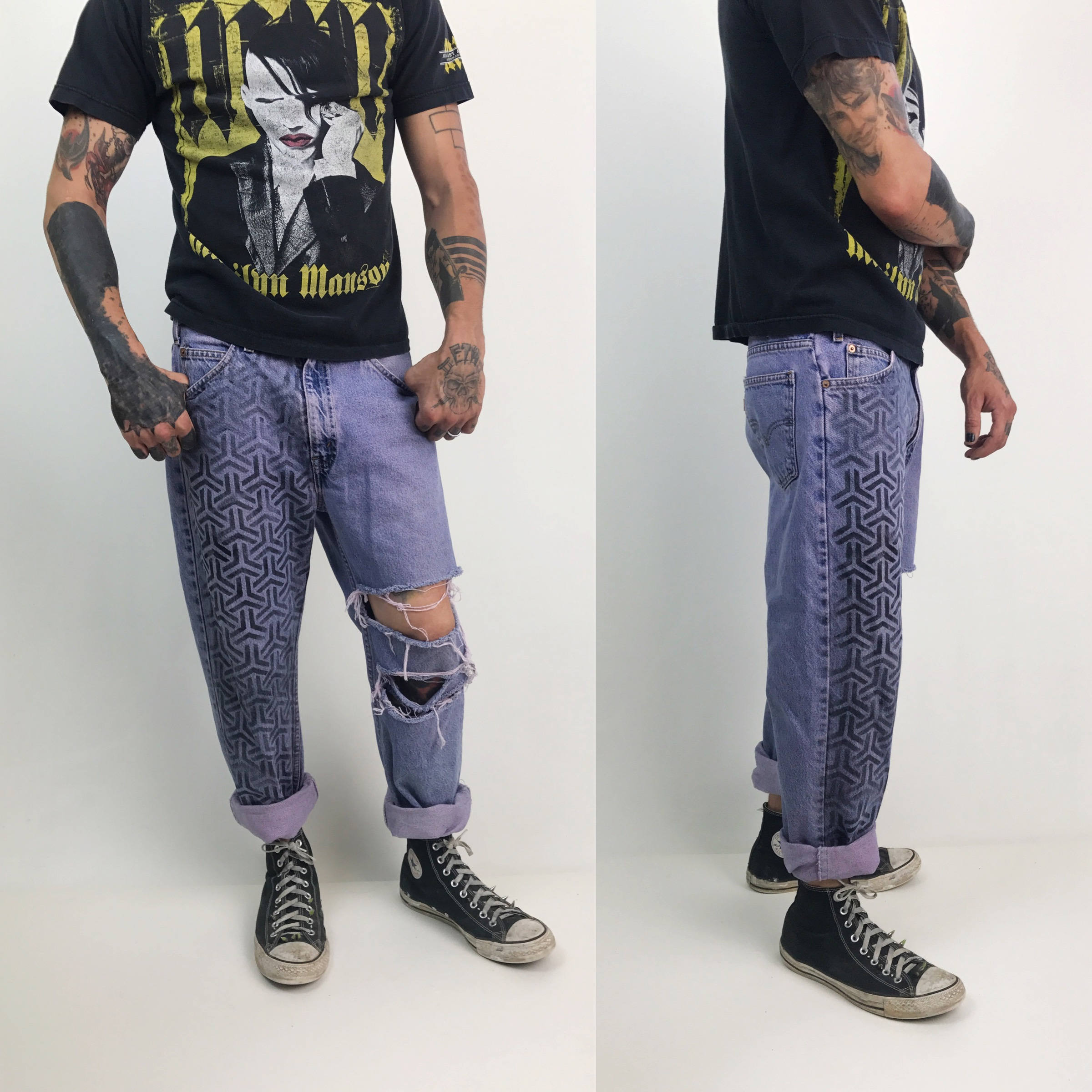 mens purple levi jeans