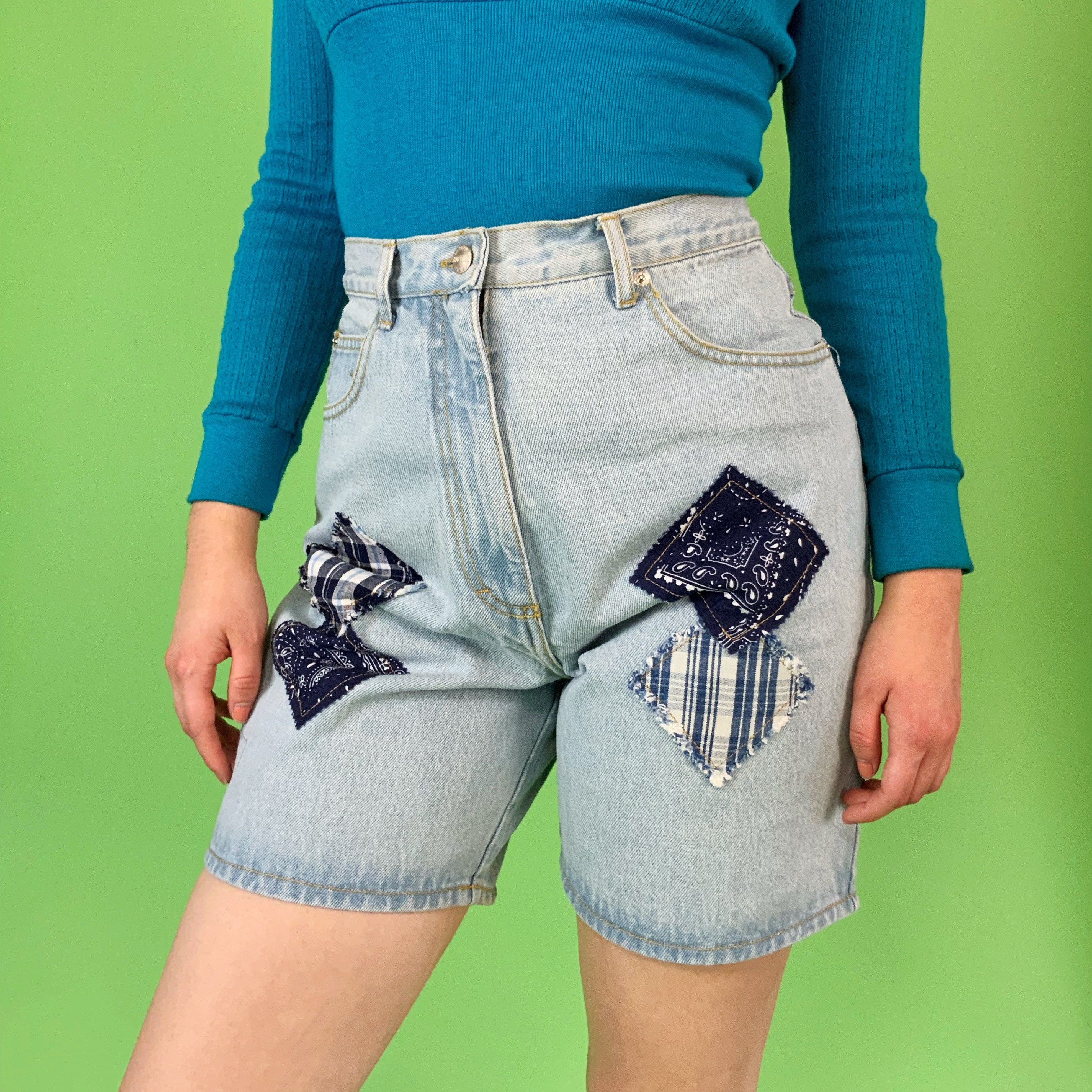 Monogram Patch Denim Shorts - Ready-to-Wear 1A9WPB