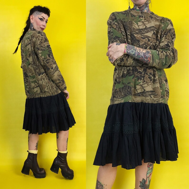 camouflage sweater dresses