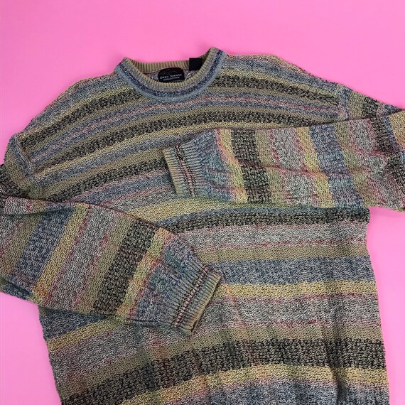 90 ' s pour homme copain rayée texturée copain homme tricot pull XL Plus taille cavalier - tons de terre fine horizontale ample rayé pull lin papy 74a9cf 90 ' s pour homme copain rayée texturée copain homme tricot pull XL Plus taille cavalier - tons de terre fine horizontale ample rayé pull lin papy 74a9cf