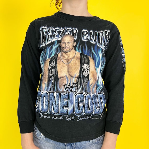 1999 WWF Stone Cold Steve Austin Tee Youth Large - Womens XS