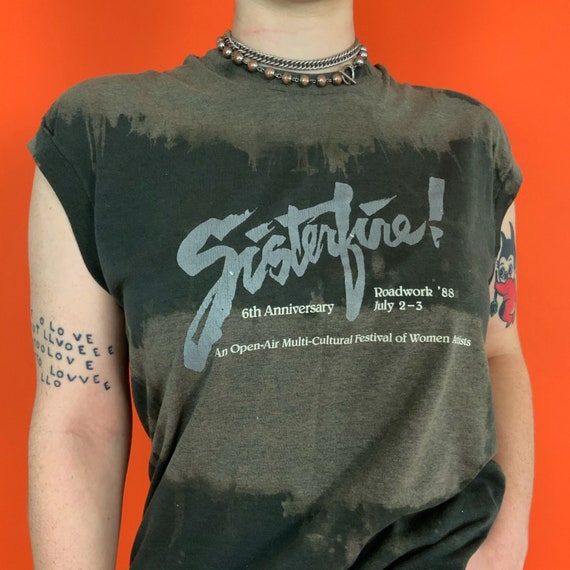 1988 SISTERFIRE Art Festival Sleeveless T-Shirt Wo
