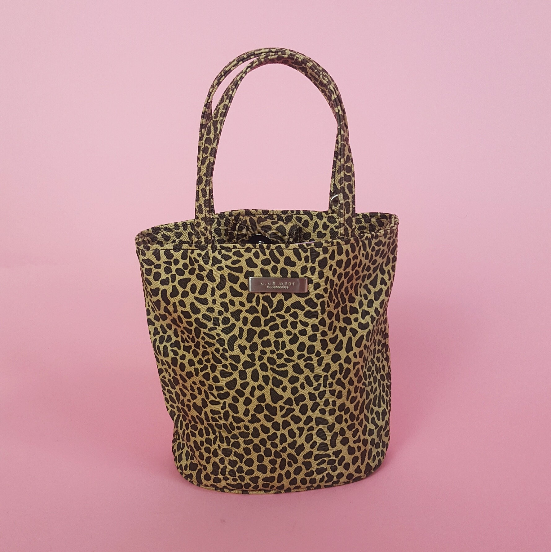 leather animal print purse