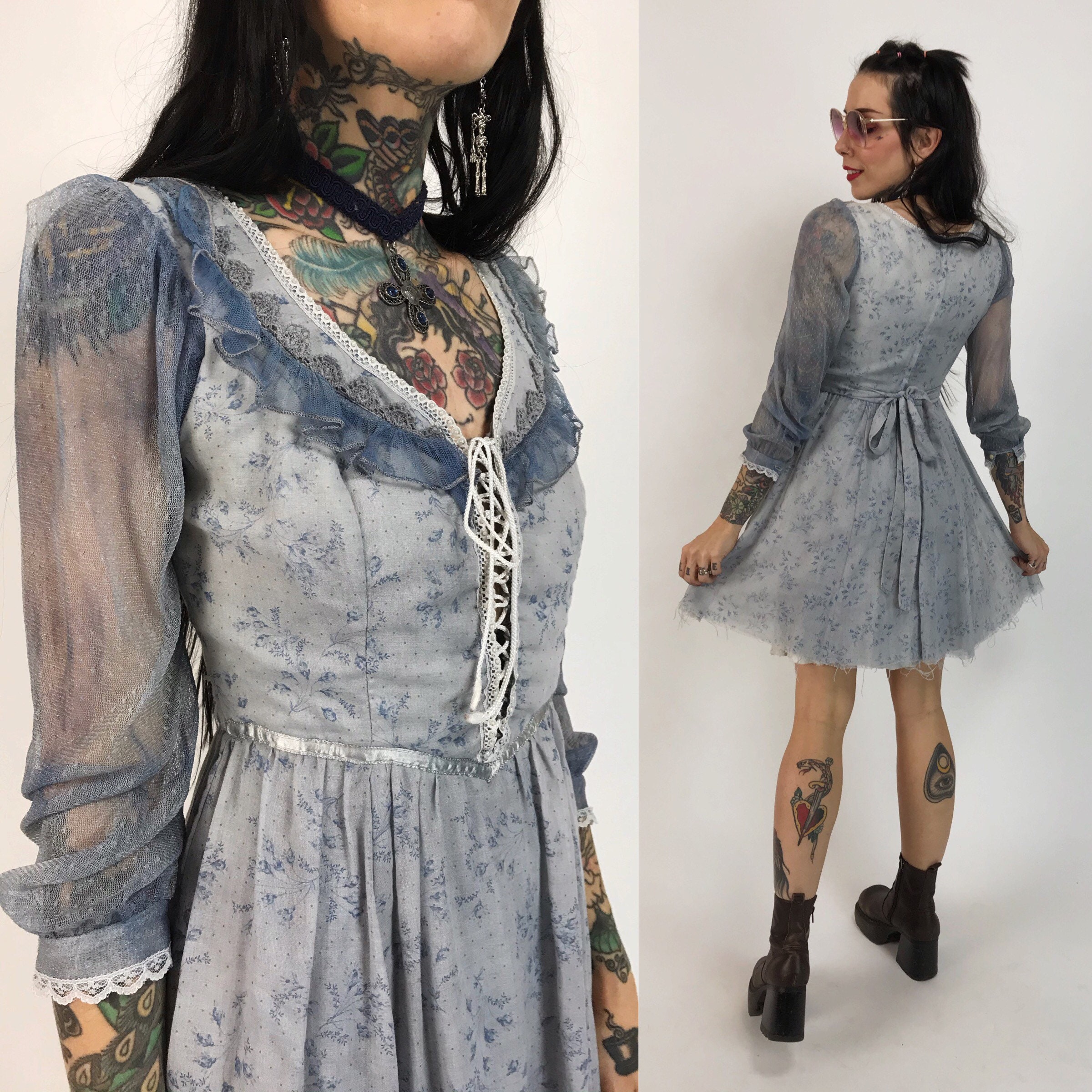 90's Gunne Sax Mini Dress Size 2/3 ...