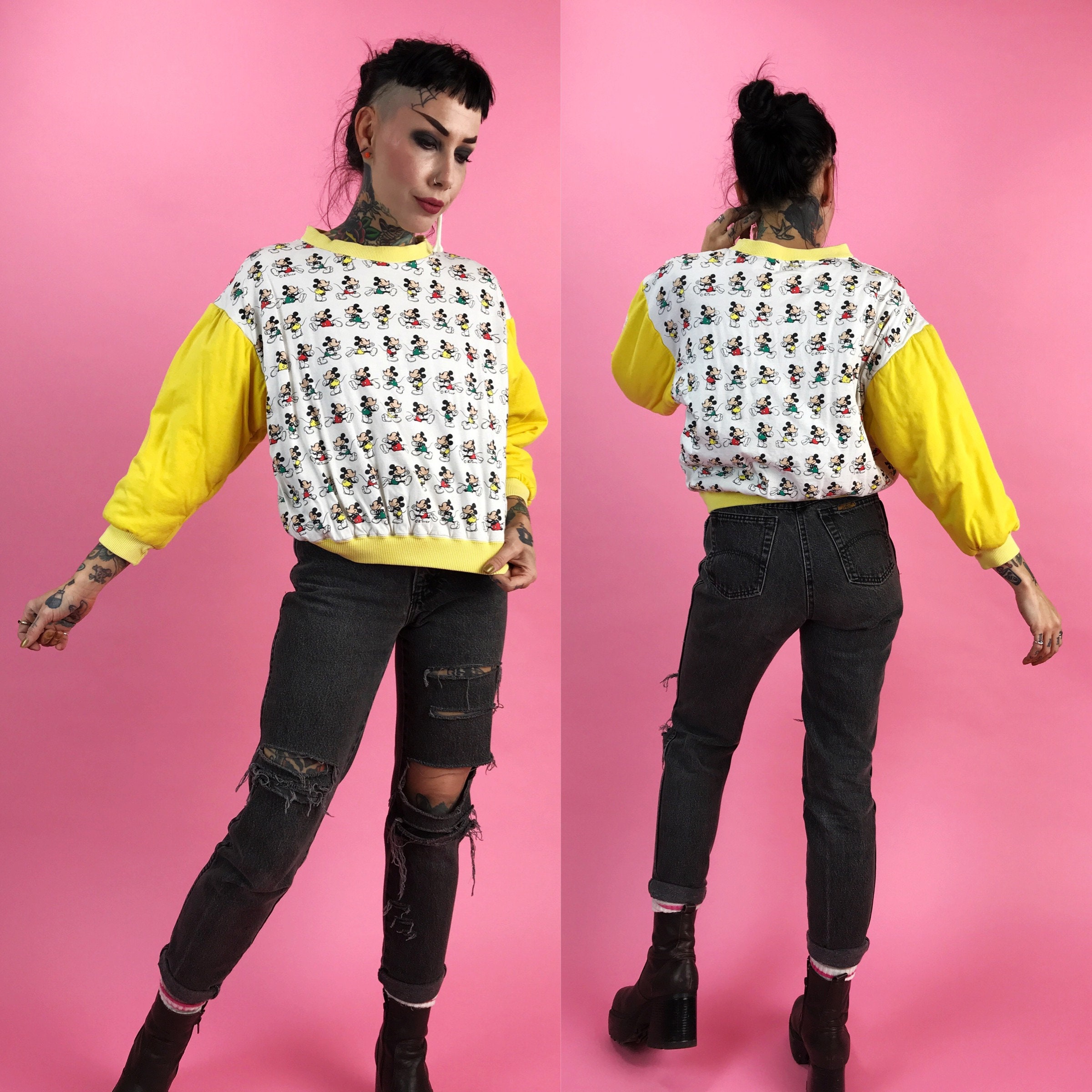 mickey mouse pullover sweatshirt