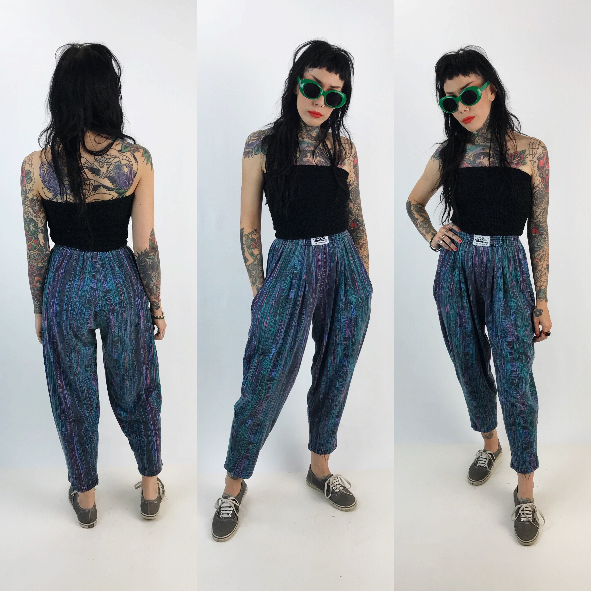 high waisted parachute pants