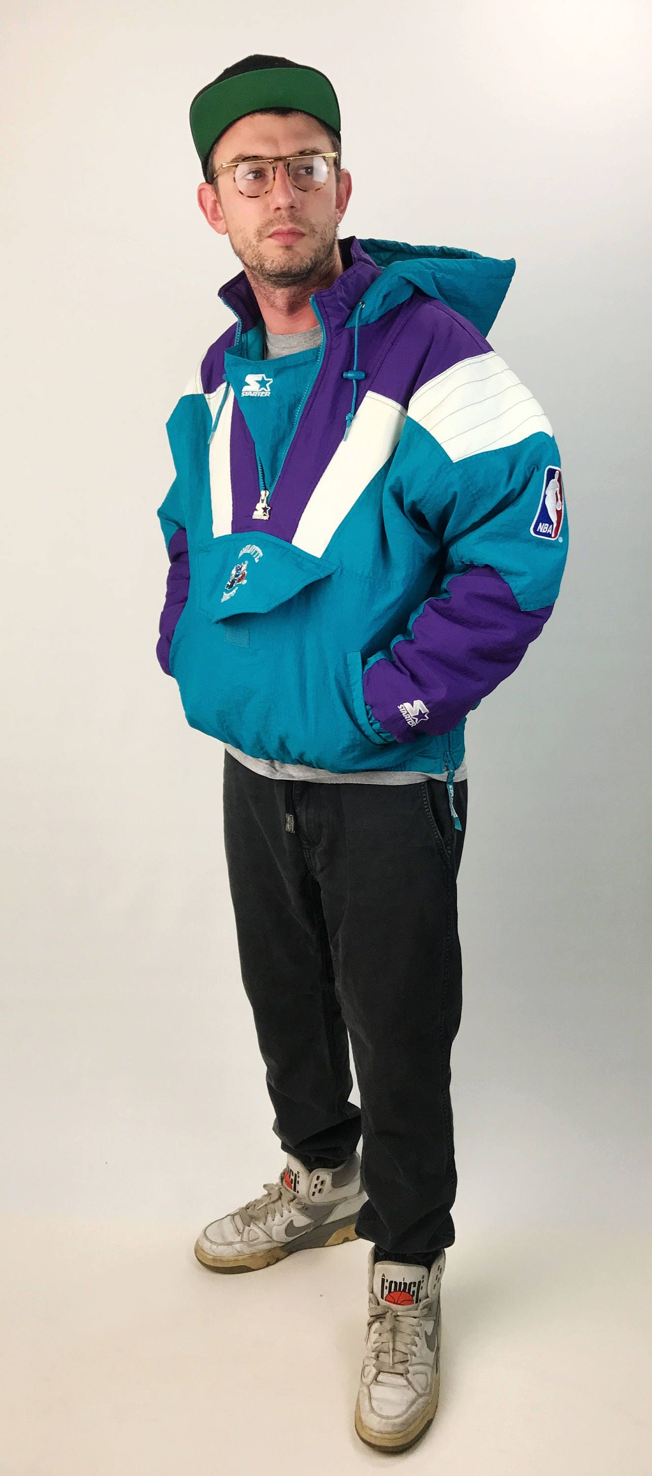 charlotte hornets starter jacket pullover