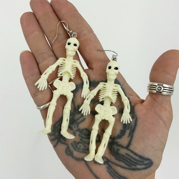 Plastic skeleton best sale earrings