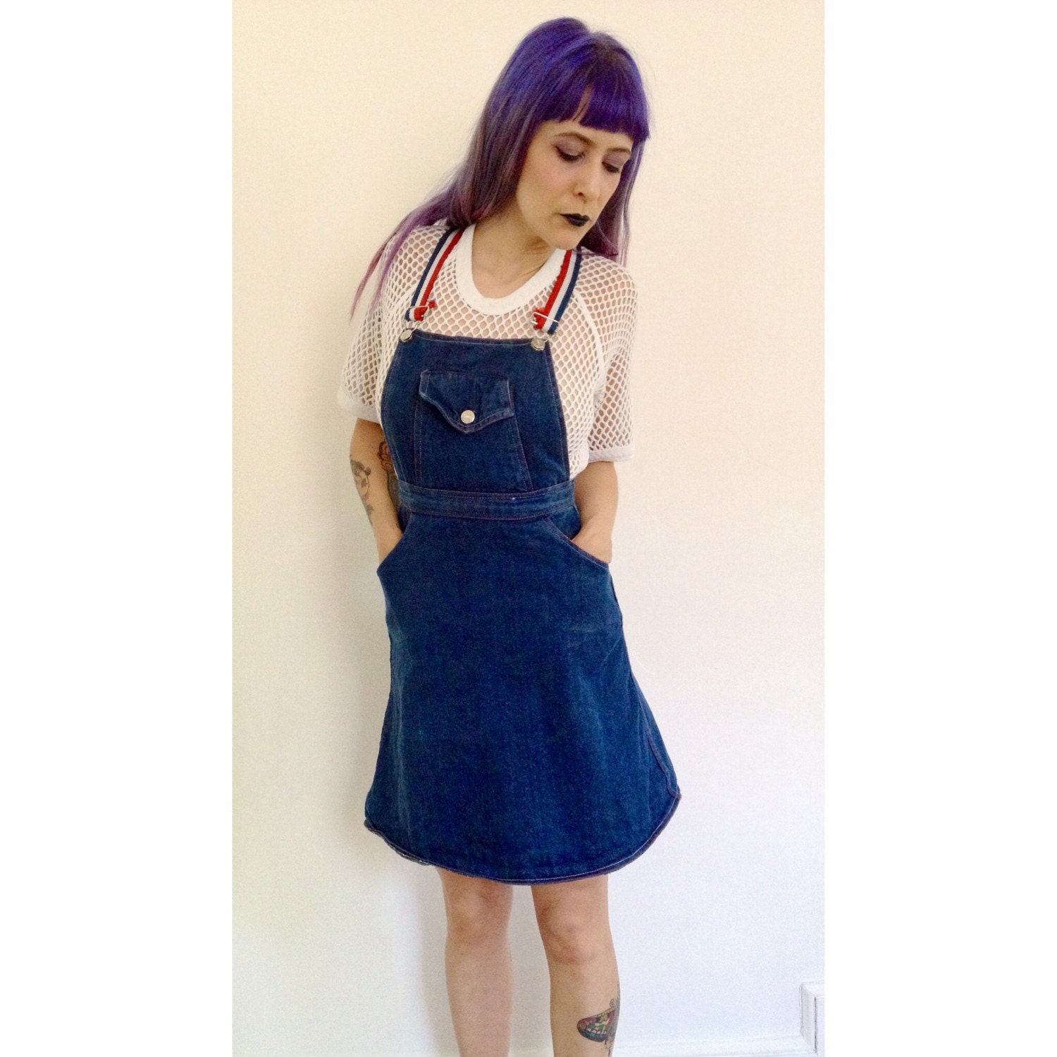white blue jean dress