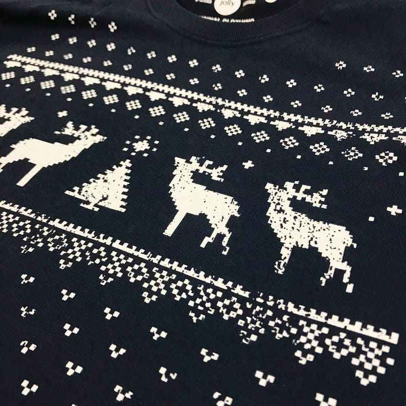 Womens Festive Christmas T-shirt / Reindeer shirt / Xmas reindeer tee / Long sleeve tshirt / Christmas jumper alternative / Gift for her image 4