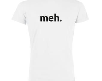 Men's Meh Slogan T-shirt - White