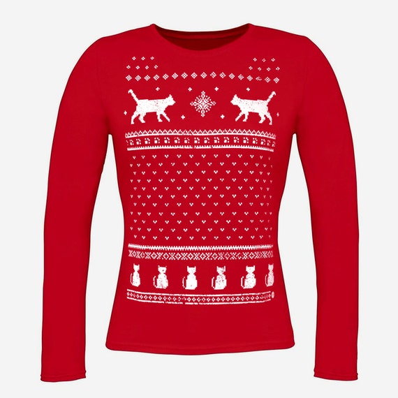 Womens Festive/christmas Christmas Jumper Style Tee