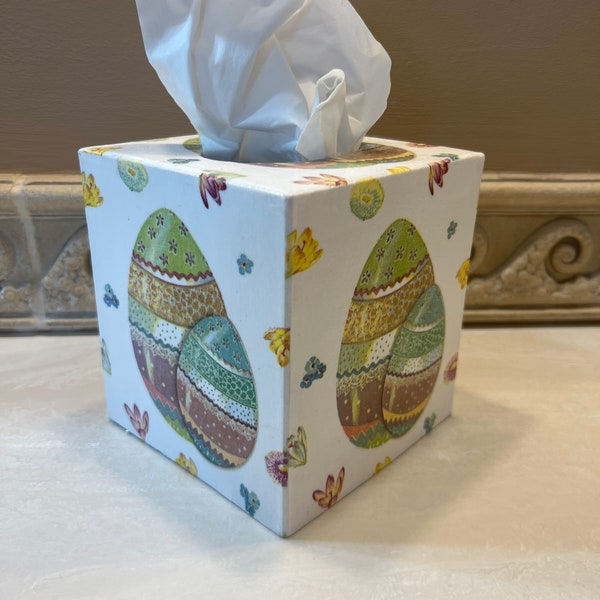 Pastel Easter Egg Tissue Box Cover