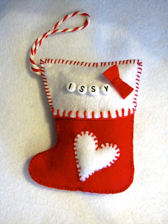 Items similar to Christmas Felt Sock Ornaments, decoration, baby's