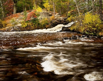 12 Foot Falls Waterfall Photograph; Marinette County, Wisconsin; Twelve Foot Falls