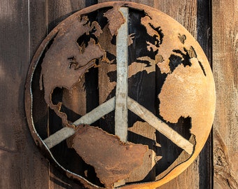 Peace On Earth; Peace Symbol Wall Art; Peace Sign; World Peace