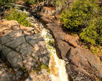 Dave's Falls Waterfall Photograph; Marinette County, Wisconsin