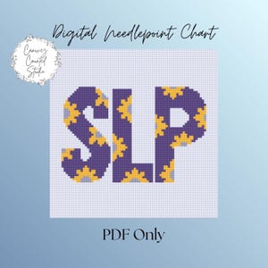 Speech Language Pathologist- Digital Needlepoint Chart- Cross Stitch Pattern