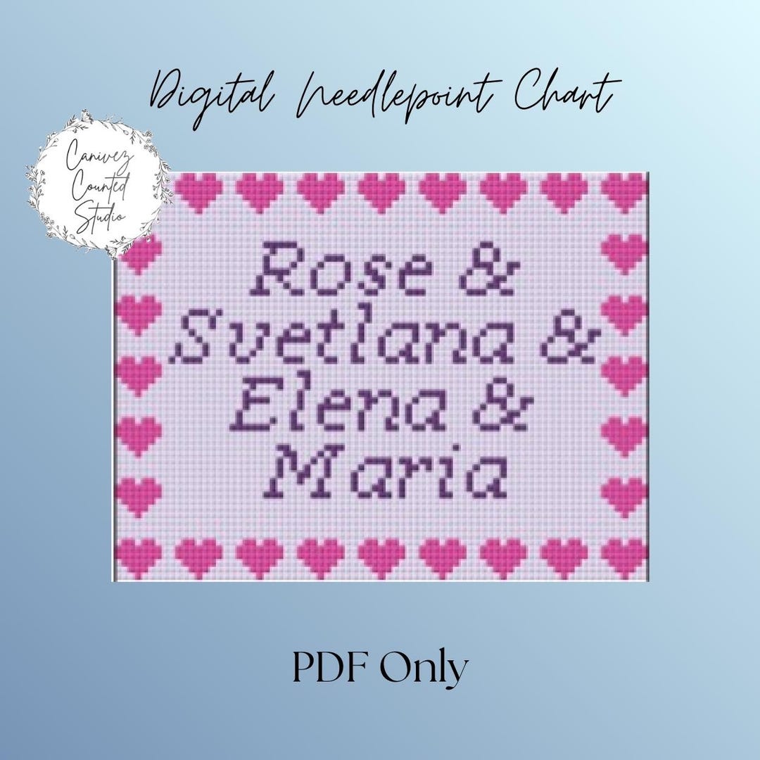 Heated Rivalry Alignment Chart Heated Rivalry Ladies- Digital Needlepoint Chart- Cross Stitch Chart - Etsy