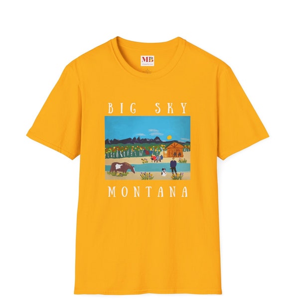 Montana Tshirt, Tee Shirt, Unisex Sport Tshirt, Montana merch, Montana souvenir, Montana gift, Mountain Cabin in Montana