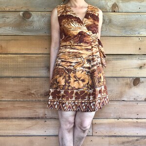 Neutral wrap dress on sale