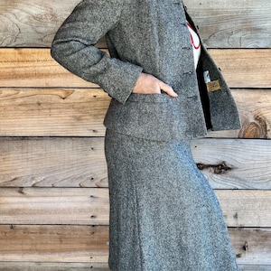 Tweed Skirt Suit Etsy Canada