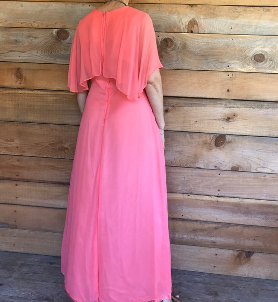 Chiffon Bridesmaid dress Prom Maxi evening red ca… - image 3