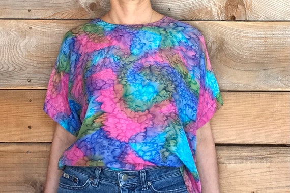 Bright Silk Rainbow Pattern Sweater Bright Silk Rainbow Pattern Sweater