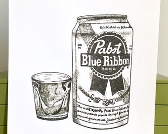 Citywide Special - PBR and Jim Beam, Philly Food - Print
