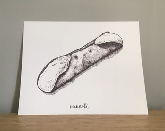 Single Cannoli, Philly Food - Print