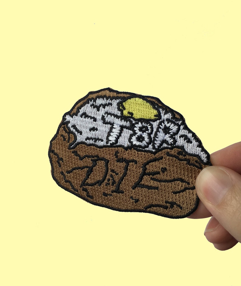 T8R DIE Embroidered Patch Baked Potato image 1