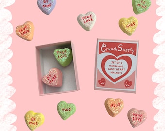 Candy Hearts Box Magnet Set