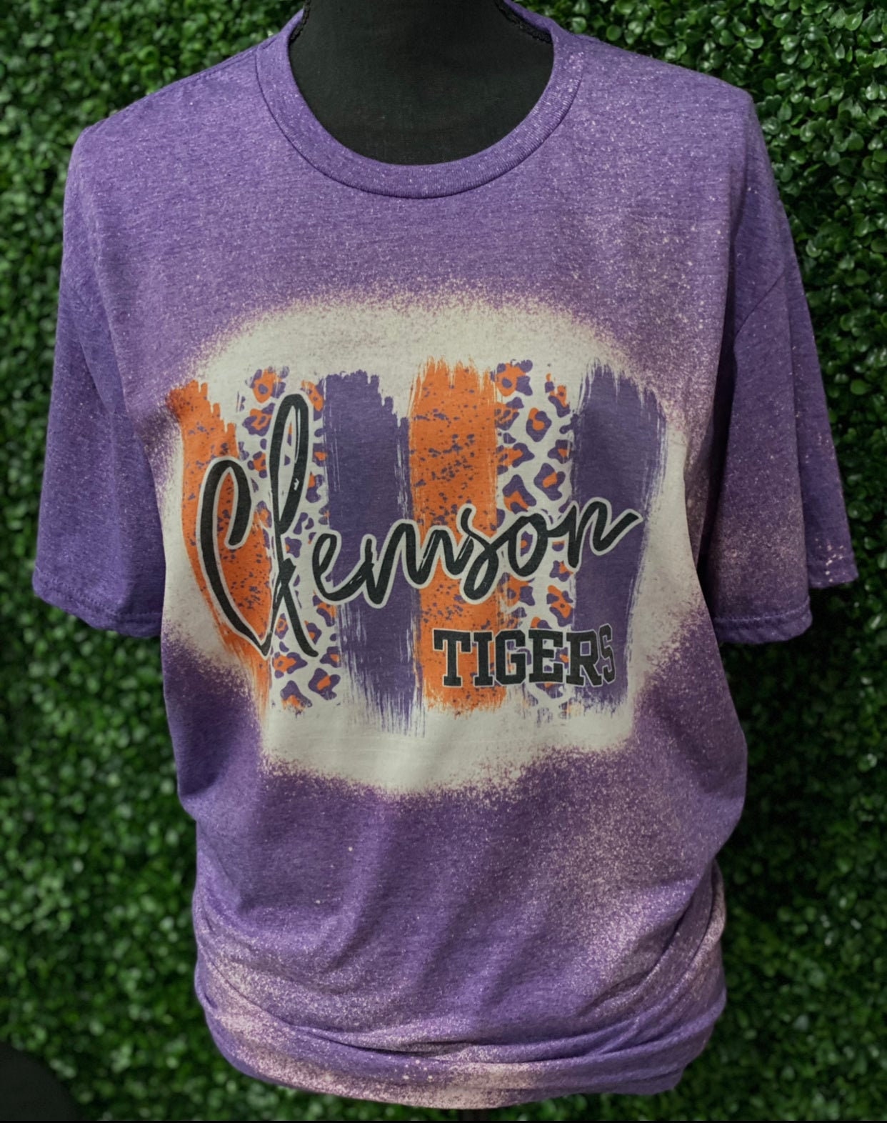 Clemson Tigers Bleached T-shirt - Etsy