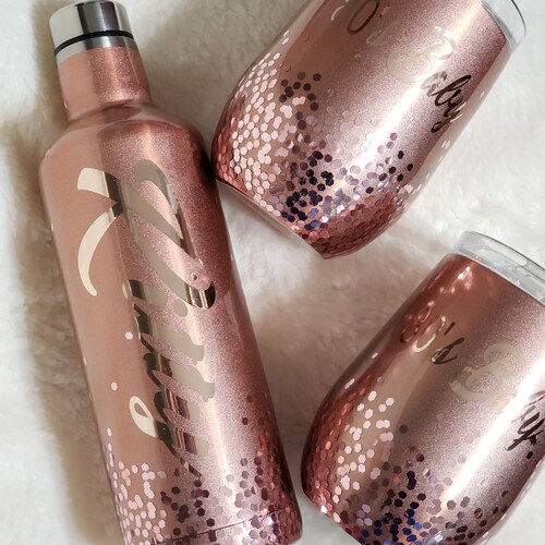 Rose Gold Wine Set Etsy