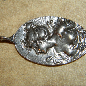 Art Nouveau Sterling Silver Pendant image 3