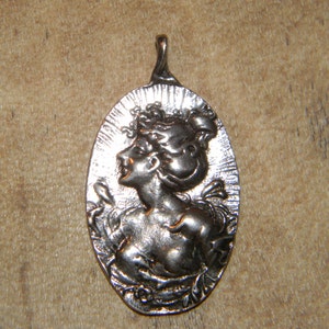 Art Nouveau Sterling Silver Pendant image 2