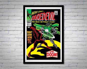 Daredevil The Man Without Fear Comic Book Poster Issue 37 Dr Doom Matt Murdock